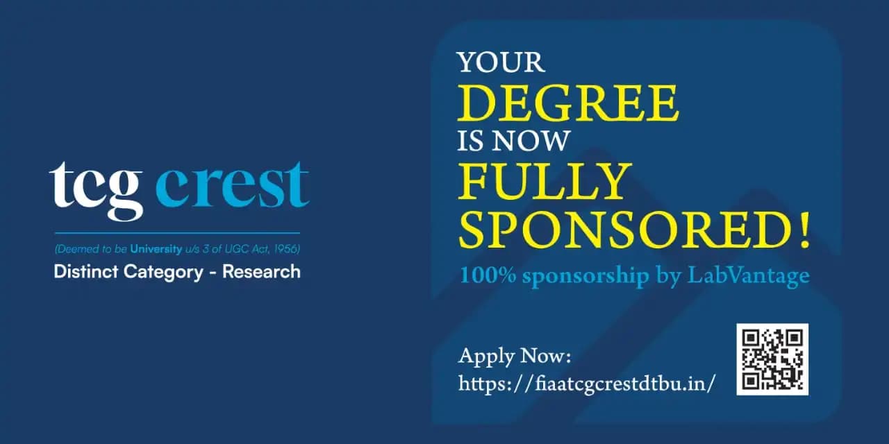 TCG CREST x LabVantage — your degree is now fully sponsored, 100% sponsorship by LabVantage